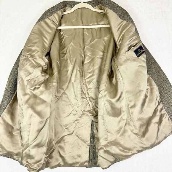 Brooks Brothers Vintage Silk Wool Herringbone Tweed Blazer Sport Coat Size 46 R - Picture 5 of 7